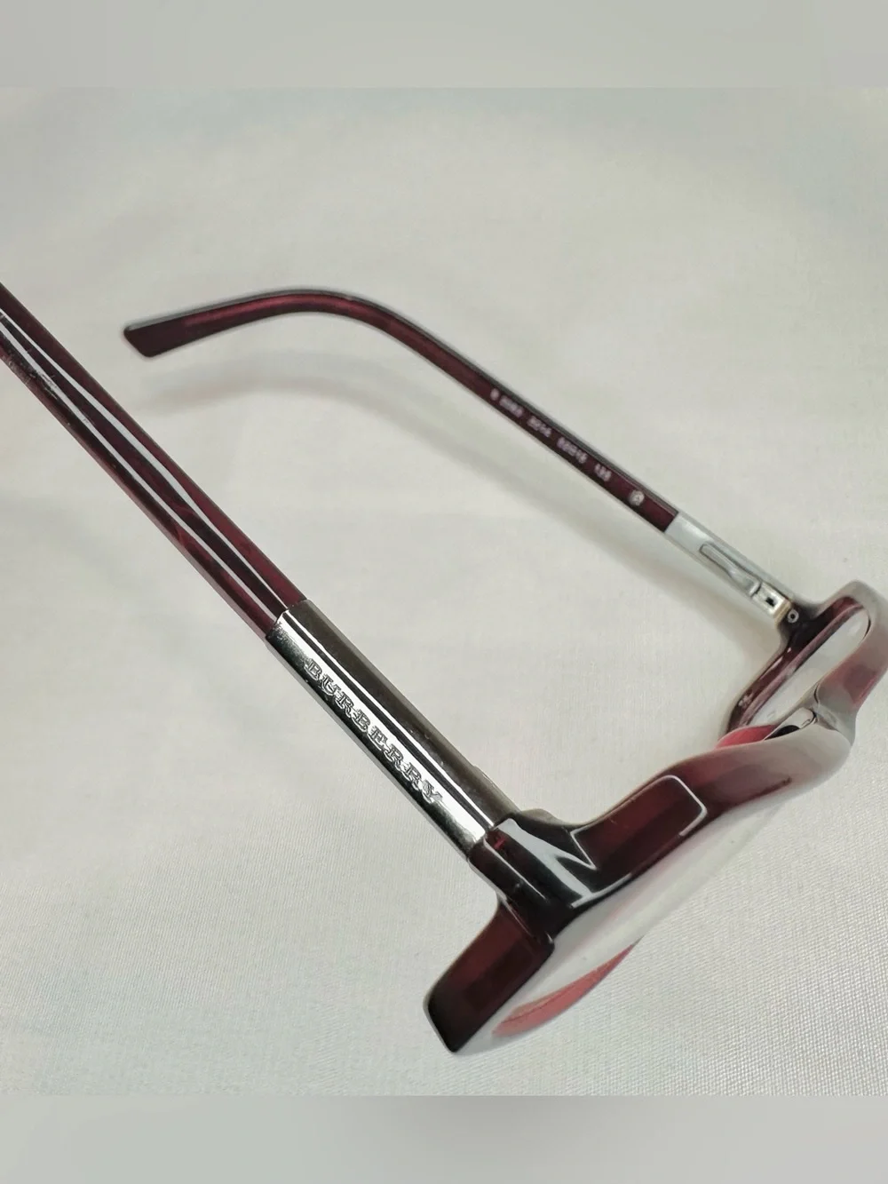 Burberry Women's Deep Burgundy Rectangular Glasses